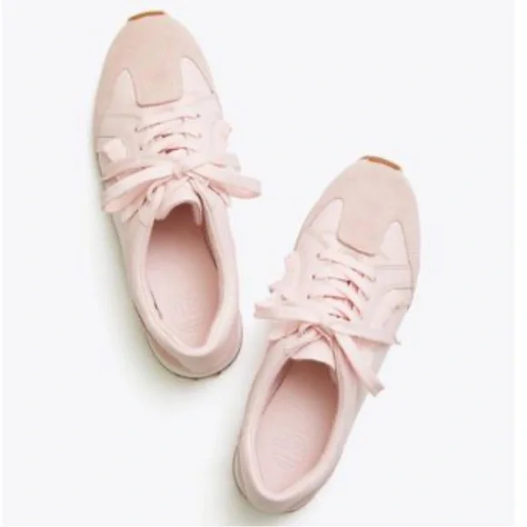 Tory Burch Sport Ruffle Golf Pink Trainers Sneakers - Picture 2 of 11